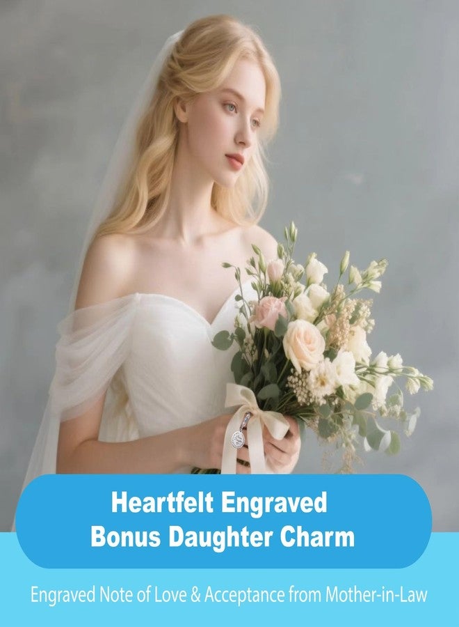 ZGGAZCA Something Blue for Bride Bouquet Charm Bridal Charm for Future Daughter in Law on Wedding Day Sentimental Boquet Card from Mother of the Groom Blue Pearl Brides for Bridal Shower - Image 5